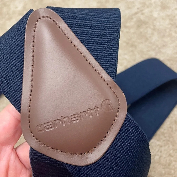 NWOT Carhartt Mens Standard Utility Navy Blue Suspenders - Picture 4 of 10